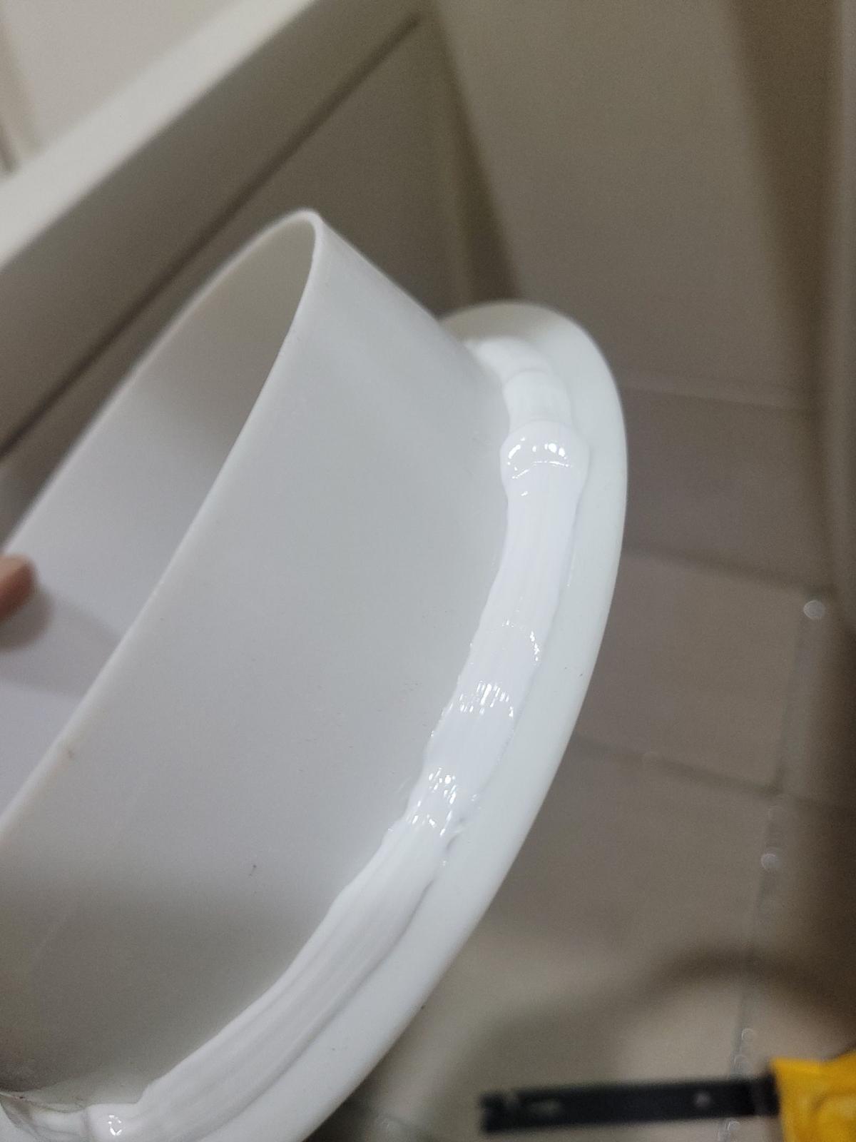 원형 점검구 틀 테두리 실리콘 도포